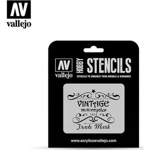 Vallejo Vallejo: Stencils - Vintage Motorcycles Sign