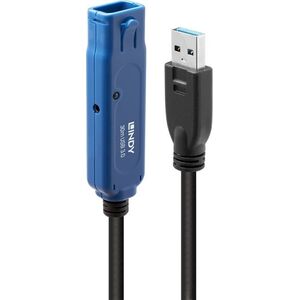 Kabel USB Lindy USB-A - USB-A 30 m Czarno-niebieski (43362)