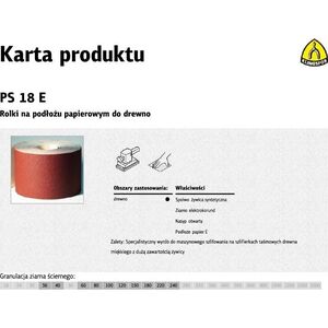Klingspor KLINGSPOR ROLKA NA PODŁOŻU PAPIEROWYM PS18E 150mm gr. 36  (30mb)
