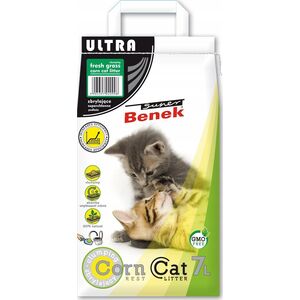 Żwirek dla kota CERTECH SUPER BENEK 7l CORN CAT ULTRA ŚWIEŻA      TRAWA Zbrylający żwirek kukurydziany zapachowy   /156
