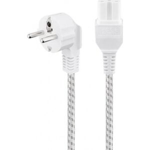 Kabel zasilający Goobay Kabel przyłączeniowy do urządzeń grzewczych, 2 m, biało-srebrny - Długość kabla 2 m