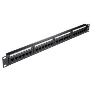 Goobay CAT 5e panel krosowy 19-calowy (48,3 cm), 24 porty - Klasa ekranowanie UTP