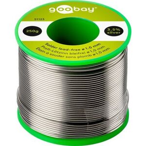 Goobay Cyna lutownicza bezołowiowa,  1,0 mm, rolka 250 g