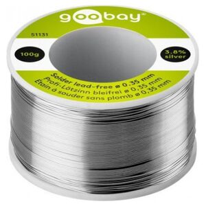 Goobay Profesjonalny lut bezołowiowy,  0,35 mm, rolka 100 g