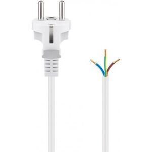 Kabel zasilający Goobay Kabel ochronny stykowy do montażu, 1,5 m, biały - Długość kabla 1.5 m