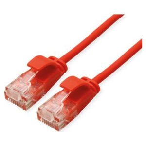 Roline ROLINE UTP Data Center Patchkabel Cat.6A (Class EA), LSOH, extra dun, rood, 0,15 m