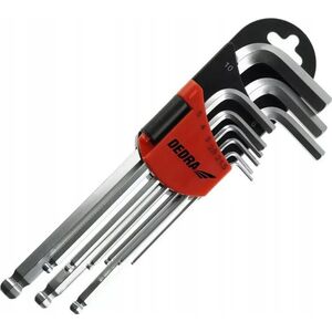 Dedra Klucze sześciokątne kulka długie 1.5-10mm zestaw 9szt, CRV
