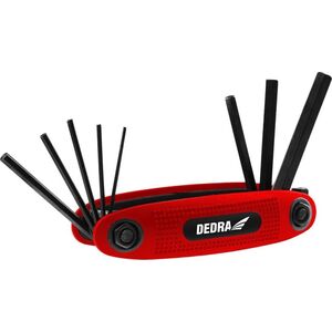 Dedra Klucze sześciokątne 1.5-8mm zestaw 8szt, CRV, czernione