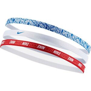 Nike Opaski na włosy Nike Printed Headbands 3 szt. niebieska, biała, czerwona N0002560495OS