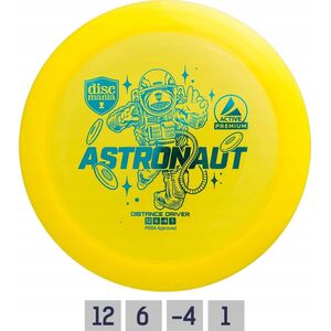 Discmania Discgolf DISCMANIA Distance Driver ASTRONAUT Active Premium Yellow 12/6/-4/1