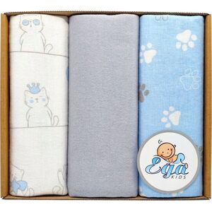 EgaKids EGAKIDS flannel wraps, 0m+, 70/80, 3 pcs., mix, 2270