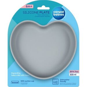 Canpol CANPOL BABIES Silicone suction plate HEART, 6m+, 80/309_blu