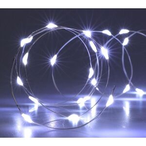 Lampki choinkowe Koopman Lampki druciki na baterie girlanda 80 LED zimny biały