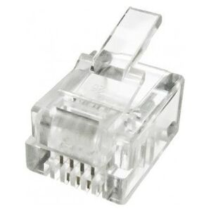 Triton Wtyk modularny WM6p4c (RJ-11) na przewód płaski, linkę 100 szt