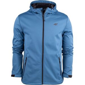 Kurtka męska 4f Kurtka przejściowa softshell z kapturem męska 4F membrana 5000 M156 denim 4FAW23TSOFM156 32S M