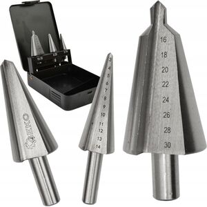 Wiertło Geko Zestaw wierteł bezstopniowych 3szt. 3-30mm (metal skrzynka) (50)