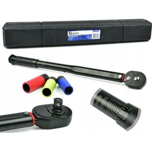Geko Klucz dynamometryczny 1/2" 28-210nm + nasadki alu 3el. Black HD (10)