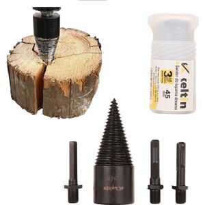 KELTIN Wiertło – świder do łupania drewna 45mm + zestaw adapterów 3szt. (20)