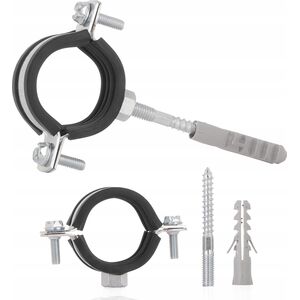 Geko Obejma metalowa z gumą do rur 1" 32-36mm (200)