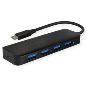 HUB USB Value VALUE Hub USB 3.2 Gen 1, 4-portowy, kabel połączeniowy typu C