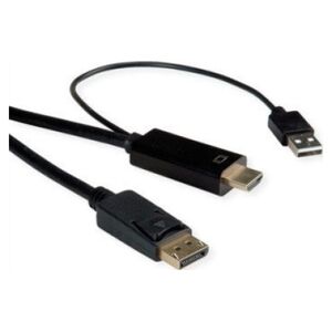 Kabel Roline ROLINE Kabel HDMI UltraHDTV - DisplayPort, M/M, zwart, 2 m