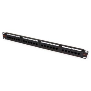 Roline ROLINE Cat.5e (Class D), panel krosowy 19, 24 porty, UTP, czarny