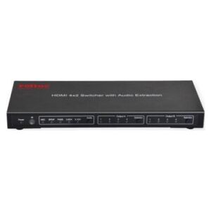 Roline Przełącznik matrycowy ROLINE 4K HDMI, 4x2, z pilotem zdalnego sterowania