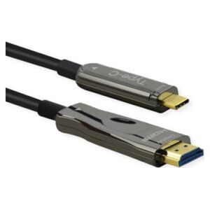 Adapter AV Roline Kabel adaptera ROLINE USB typu C - HDMI (AOC), M/M, 4K60,,30 m