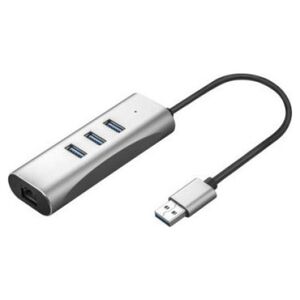 Adapter USB Value VALUE Konwerter USB 3.2 Gen 1 na Gigabit Ethernet + 3-portowy hub USB