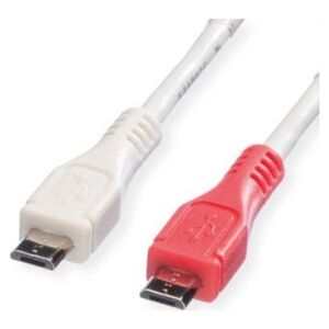Kabel USB Value USB-A - micro-B 0.3 m Biały