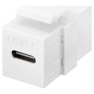 Adapter USB Goobay Moduł Keystone Złącze USB-C, USB 3.2 Gen 2 (10 Gbit/s), biały - Wersja kolorystyczna biały