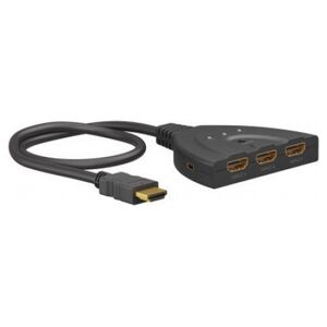 Goobay Ręczny przełącznik HDMI 3 do 1 (4K @ 60 Hz)