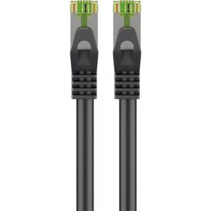 Goobay Kabel krosowy CAT 8.1 z certyfikatem GHMT, S/FTP (PiMF), czarny - Długość kabla 0.5 m