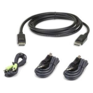 Kabel Aten ATEN 2L-7D03UDPX4 Zestaw bezpiecznych kabli KVM USB DisplayPort 3 m