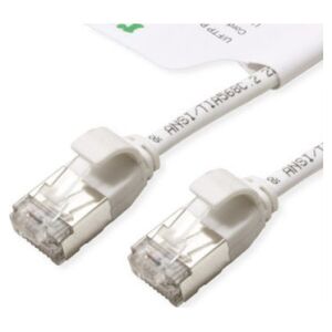 Roline ROLINE GREEN F/UTP DataCenter Patchkabel Cat.6A (Class EA), LSOH, extra dun, wit, 0,3 m