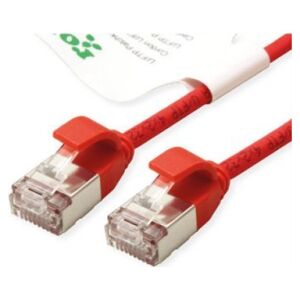 Roline ROLINE GREEN F/UTP DataCenter Patchkabel Cat.6A (Class EA), LSOH, extra dun, rood, 0,15 m