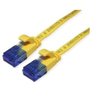 Value VALUE Patchkabel UTP, Cat.6A (Class EA), extra plat, geel, 1 m