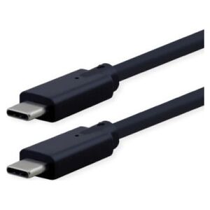 Kabel USB Roline USB-C - USB-C 1 m Czarny (11.02.9076)