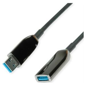 Kabel USB Roline USB-A - USB-A 10 m Czarny (12.04.1075)