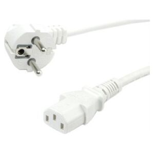 Kabel zasilający Roline Kabel zasilający ROLINE GREEN, prosty IEC-żeński, biały, 0,8 m