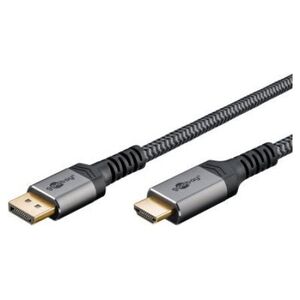 Kabel Goobay Kabel DisplayPort do HDMI, 1 m, Sharkskin Grey - Długość kabla 1 m