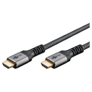 Kabel Goobay Kabel HDMI o bardzo dużej szybkości transmisji, 1 m, Sharkskin Grey - Długość kabla 1 m