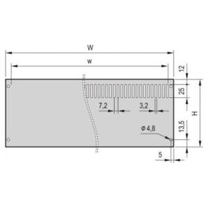 SCHROFF SCHROFF PropacPRO panel tylny o pełnej szerokości, nieekranowany, z perforacją, 3 HU, 42 HP