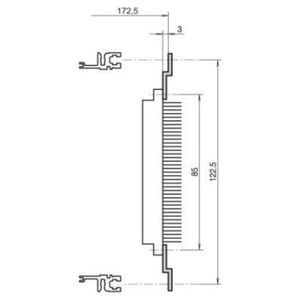 SCHROFF SCHROFF Z-rail dla złącza wtykowego DIN 41617, 31-pin, 84 hp