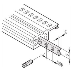 SCHROFF SCHROFF Gwintowane poziome szyny montażowe, M2.5, 28 HP
