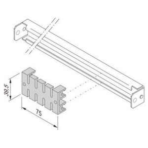 SCHROFF Szyna do mocowania kabli SCHROFF C-rail