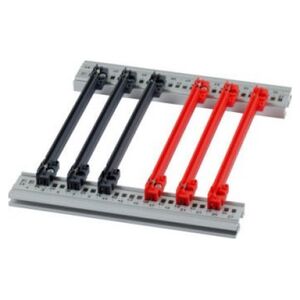 SCHROFF Akcesoria do szyn prowadzących SCHROFF, PC, 160 mm, szerokość rowka 2 mm, czerwone, 10 sztuk