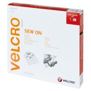 Velcro VELCRO rzep z haczykami i pętelkami do przyszycia 20 mm x 10 m szary