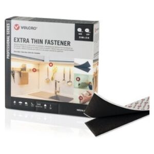 Velcro VELCRO Extra Thin Fixing Tape 25m taśma z haczykiem i pętelką 25m taśma z pętelką, haczyk i pętelka 50mm czarna