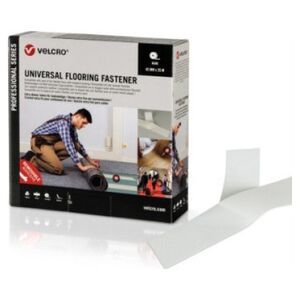 Velcro Uniwersalne zapięcie podłogowe VELCRO 25m Pasek z haczykiem 45mm biały